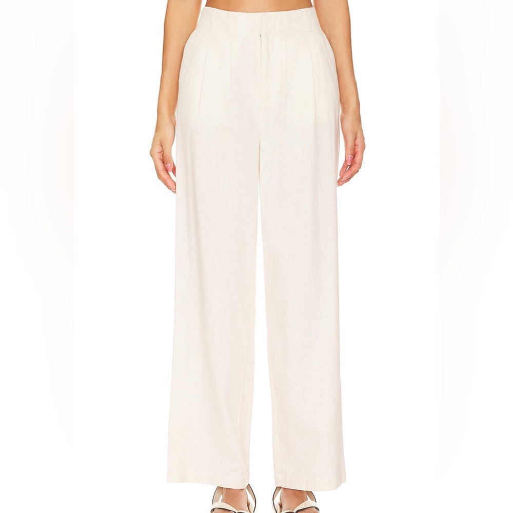 Lspace Rhodes Limen Cream Wide-Leg Pants